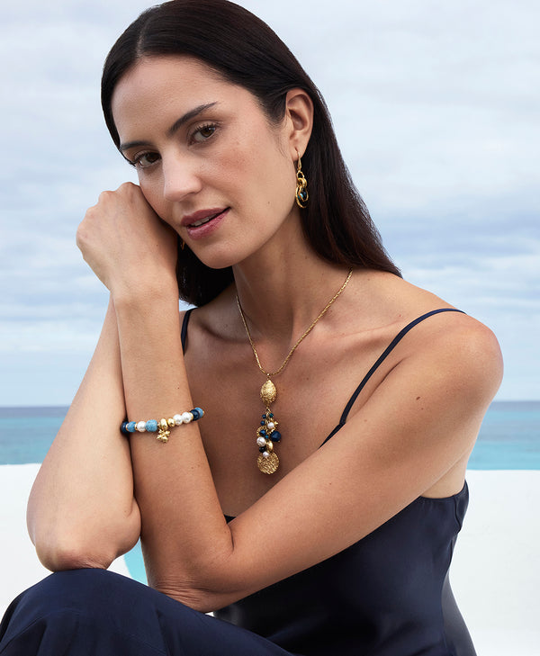 Patricia Nash Multi Ring Drop With Beads Earrings Eclectic Bead