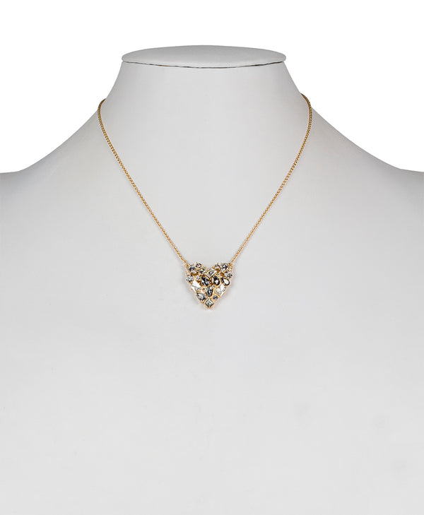 Patricia Nash Multi Stone Heart Pendant Necklace Heart Collection