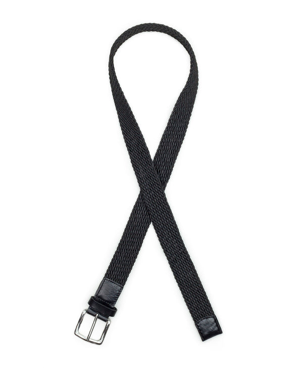 Patricia Nash Nash Men's Rope Belt Rope And Leather — Black