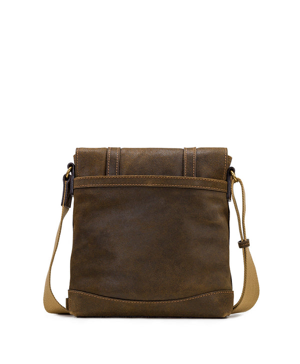 Patricia Nash North/South Messenger Bag Moto Leather