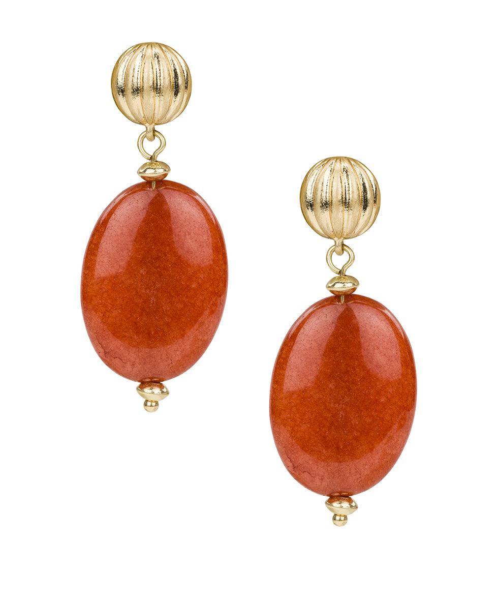 patricia nash Oval Drop Post Earrings Eclectic Bead