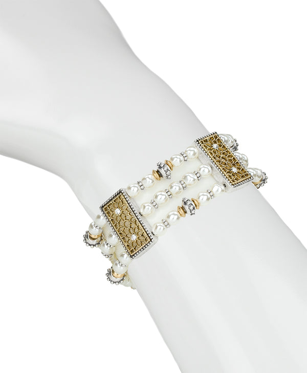 Patricia Nash 3 Strand Stretch Bracelet Filigree