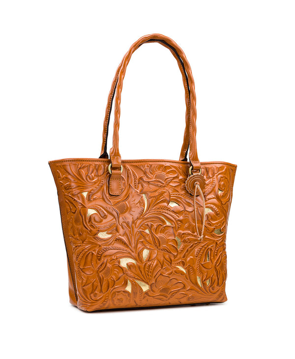 Patricia Nash Adeline Tote Burnished Cutout Tooled