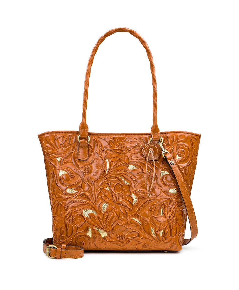 patricia nash Adeline Tote Burnished Cutout Tooled