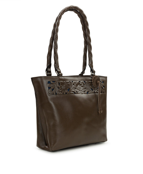 Patricia Nash Alexia Tote Cavo Border Tooled