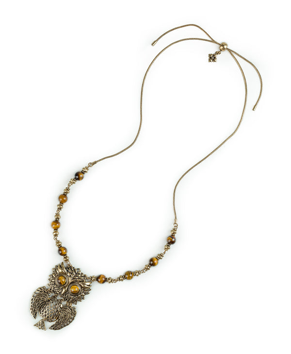 Patricia Nash Articulated Owl Necklace Night Owl