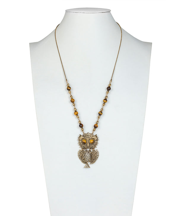 Patricia Nash Articulated Owl Necklace Night Owl