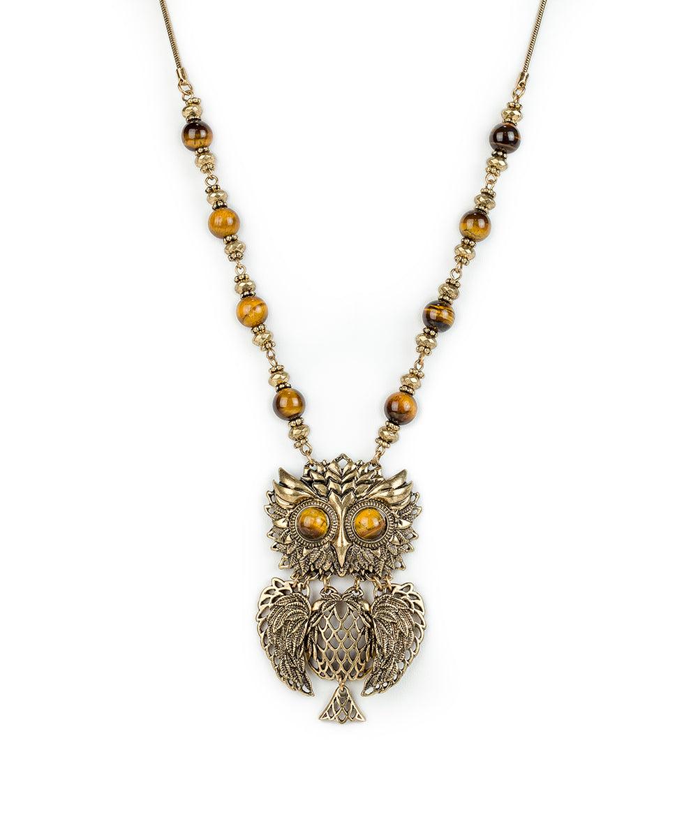 patricia nash Articulated Owl Necklace Night Owl
