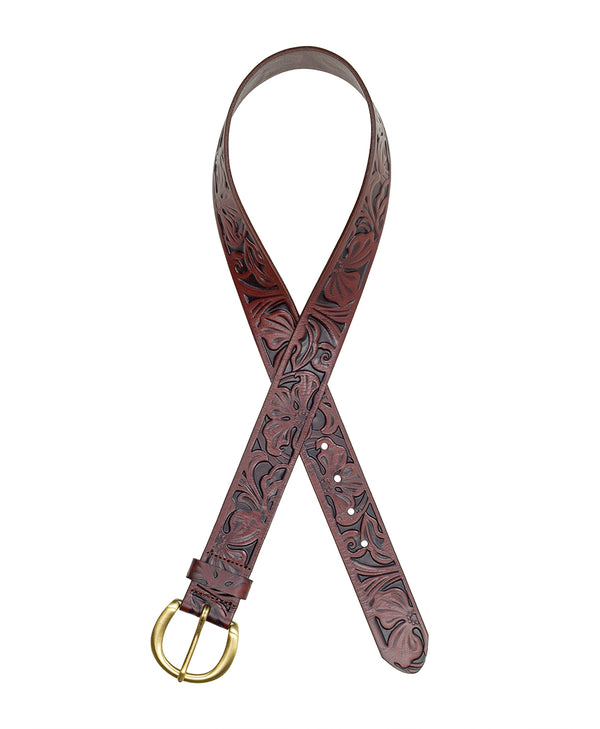 Patricia Nash Baveno Belt Burnished Tooled