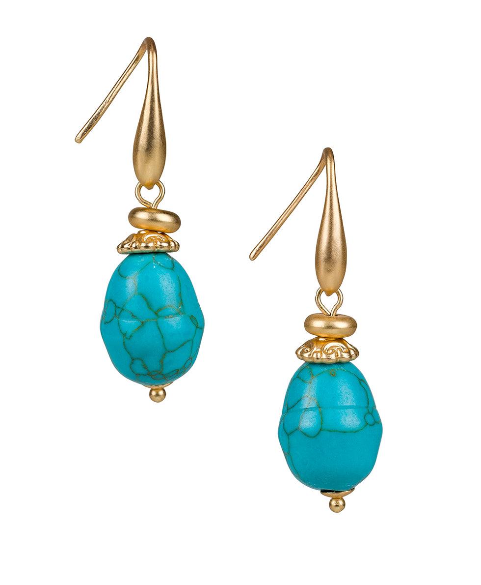 patricia nash Bead Drop Earrings Blue Ocean