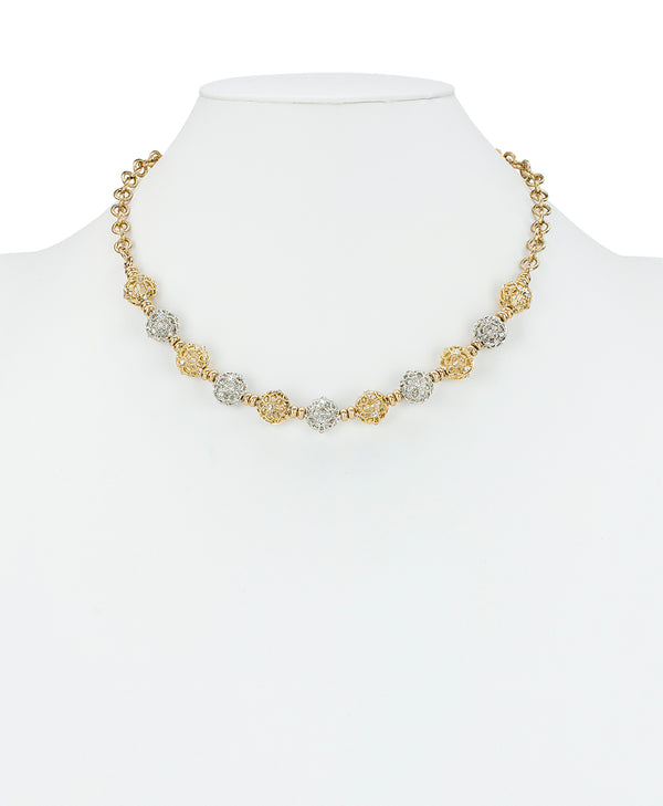 Patricia Nash Beaded Necklace Filigree