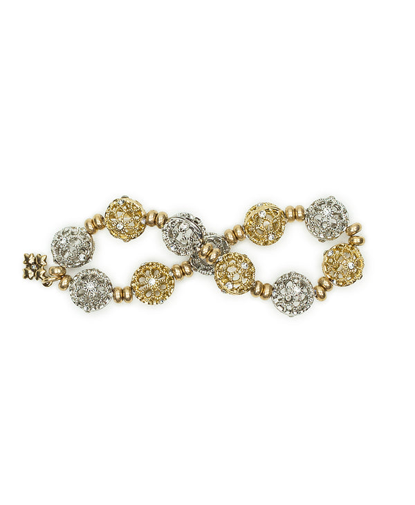 Patricia Nash Beaded Stretch Bracelet Filigree