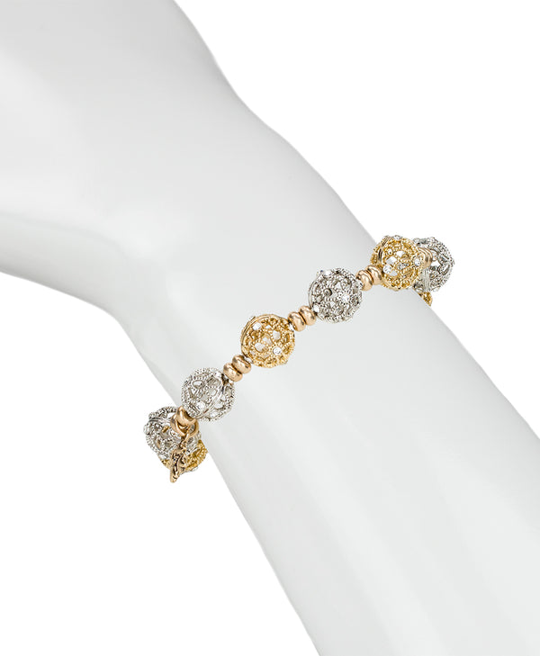 Patricia Nash Beaded Stretch Bracelet Filigree