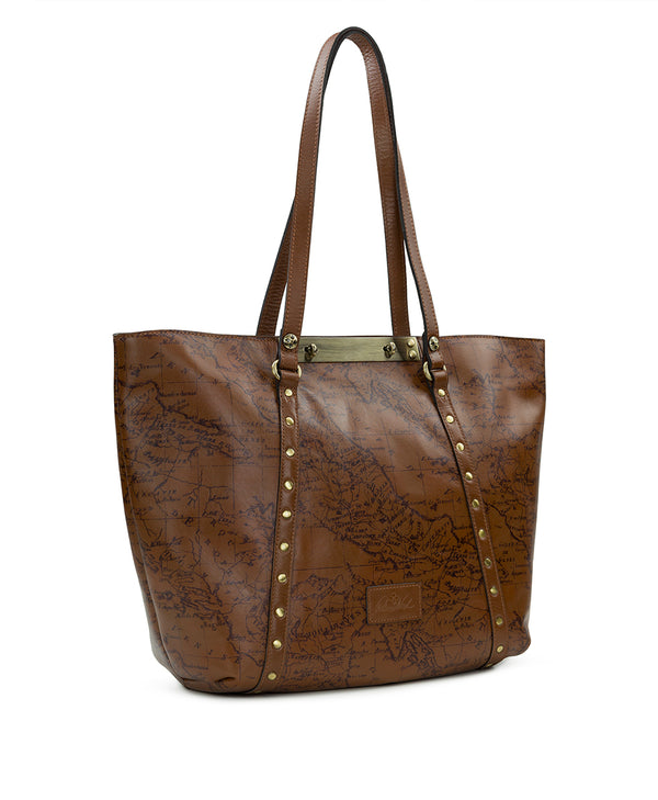 Patricia Nash Benvenuto Tote Signature Map Leather