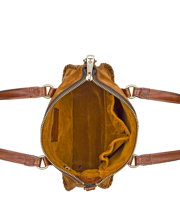 Patricia Nash Brenna Satchel Crossbody Suede