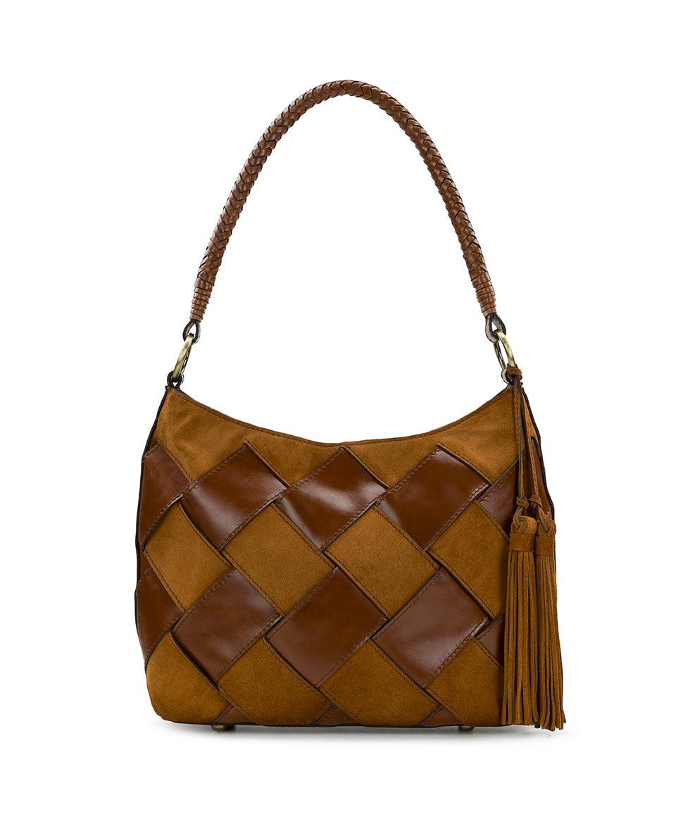 patricia nash Castelli Hobo Suede Leather Weave