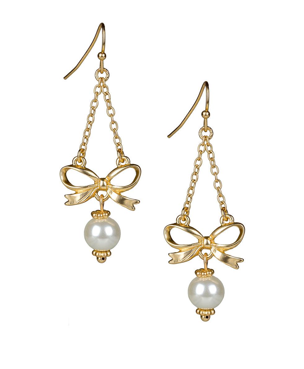 patricia nash Chain Bow Drop Earrings Gift Wrapped