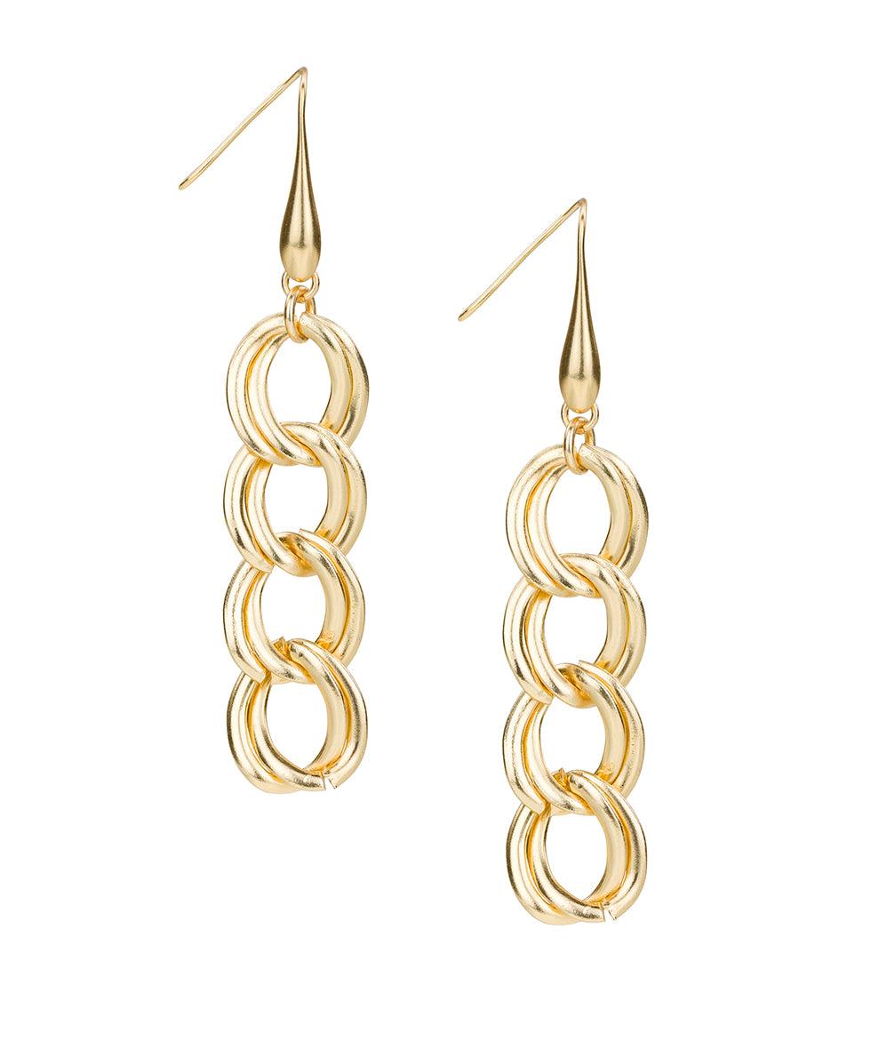 patricia nash Chain Dangle Earrings Hammered Link