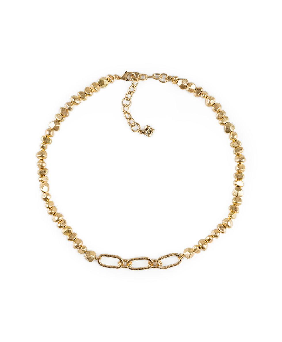 patricia nash Chip Bead Short Necklace Hammered