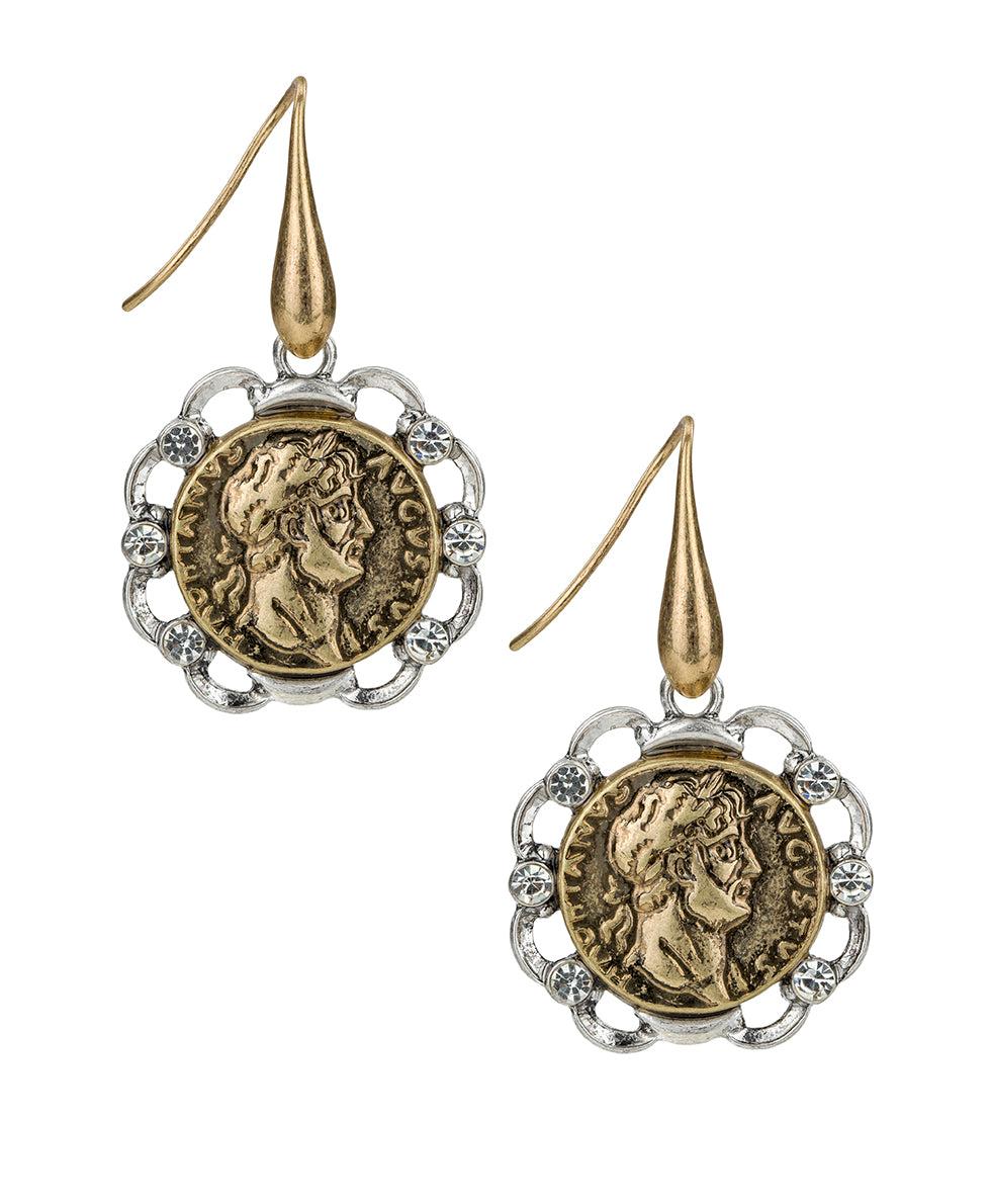 patricia nash Coin Drop Earrings World Traveller
