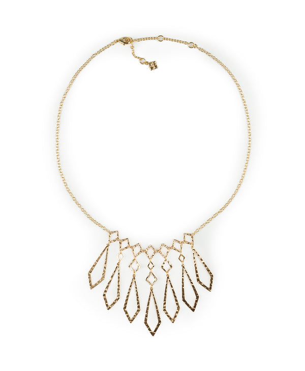 Patricia Nash Collare Necklace Hammered Marquise