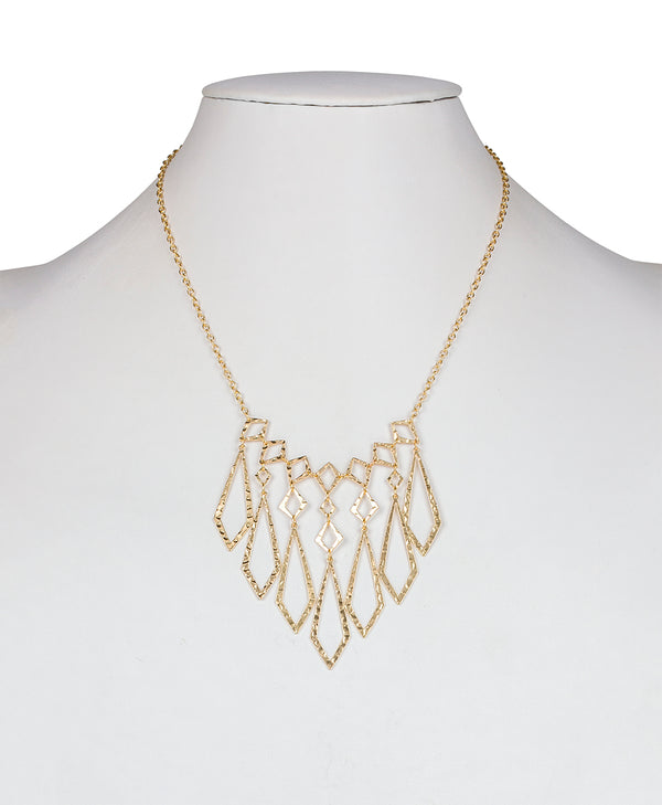 Patricia Nash Collare Necklace Hammered Marquise