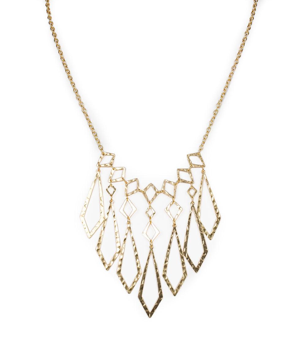 patricia nash Collare Necklace Hammered Marquise