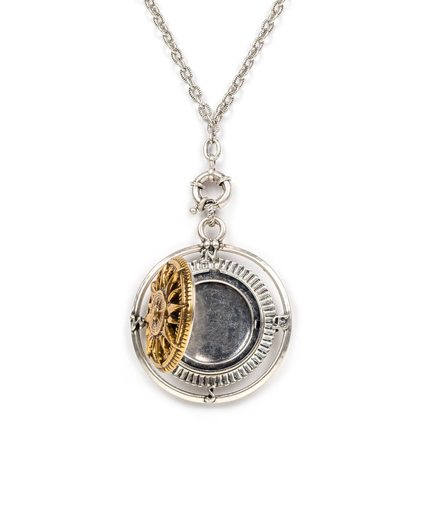 Patricia Nash Compass Locket Pendant Necklace