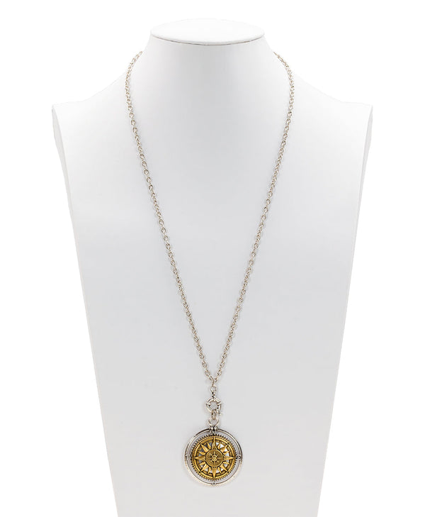 Patricia Nash Compass Locket Pendant Necklace