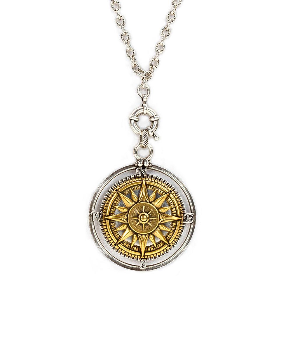 patricia nash Compass Locket Pendant Necklace