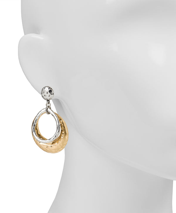 Patricia Nash Doorknocker Earrings Hammered