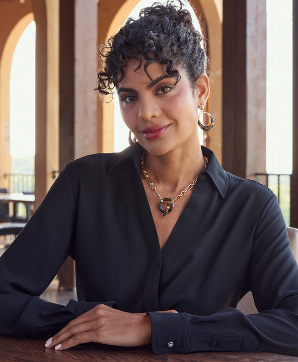 Patricia Nash Doorknocker Earrings Resin Tortoise