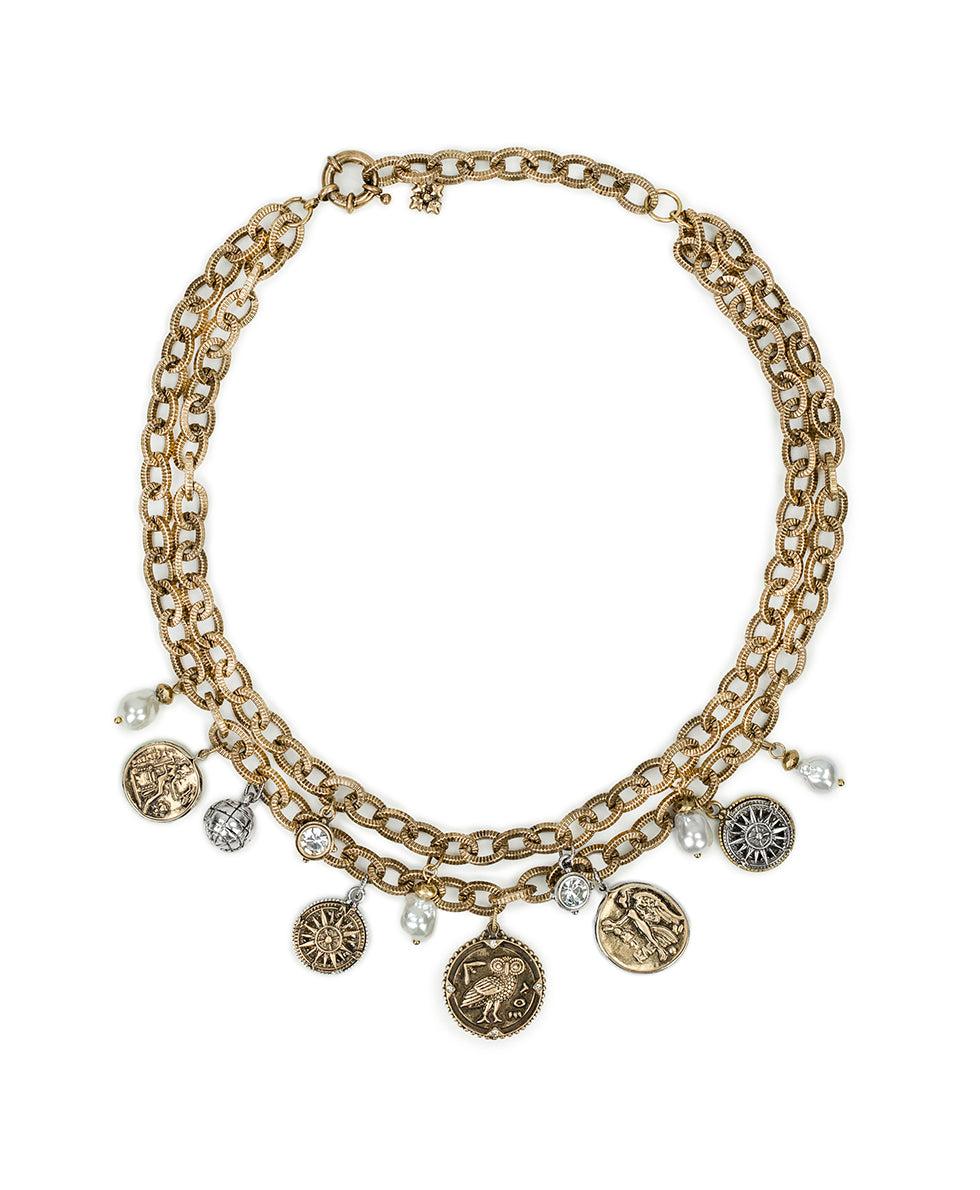 patricia nash Double Charm Necklace World Traveler
