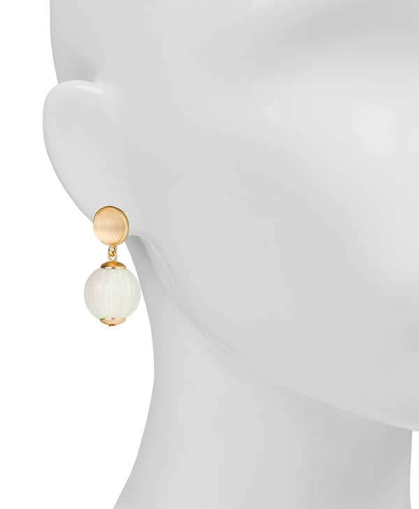 Patricia Nash Double Drop Earrings Raffia Beaded