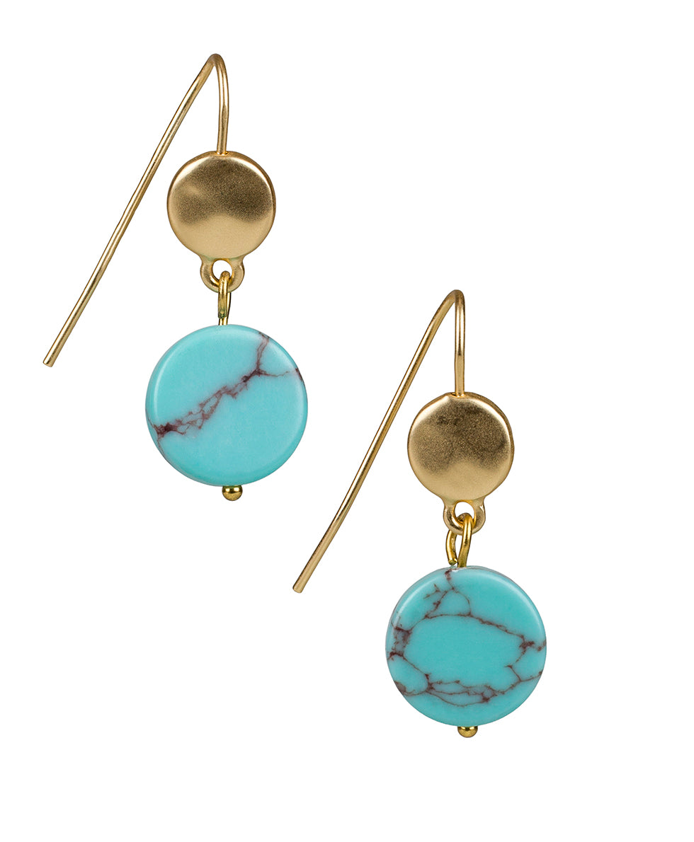patricia nash Double Wire Drop Earrings Coin Bead