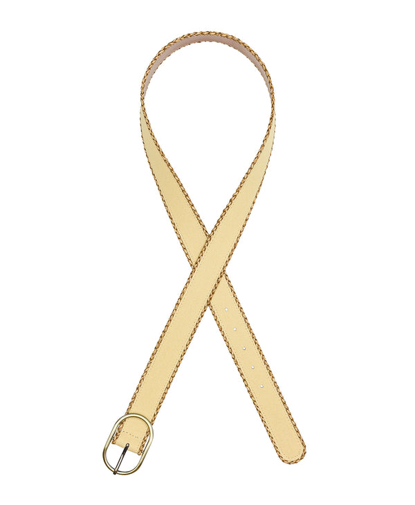 Patricia Nash Elio Belt Woven Straw — Beige