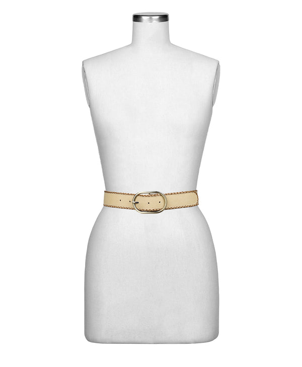 Patricia Nash Elio Belt Woven Straw — Beige