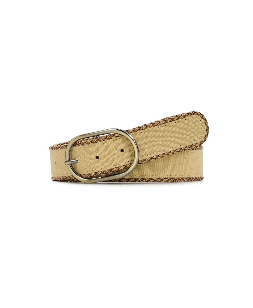 patricia nash Elio Belt Woven Straw — Beige