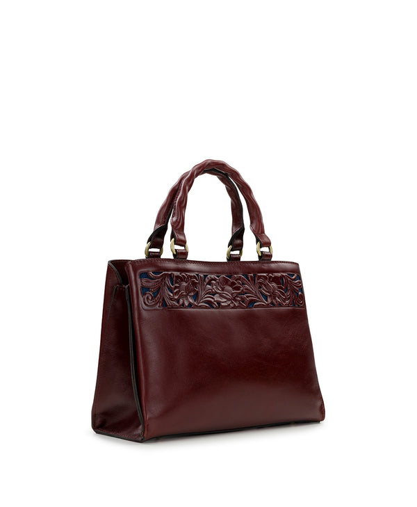 Patricia Nash Genovese Satchel Cavo Border Tooled