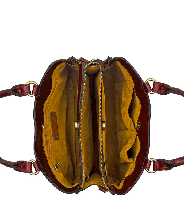 Patricia Nash Genovese Satchel Cavo Border Tooled