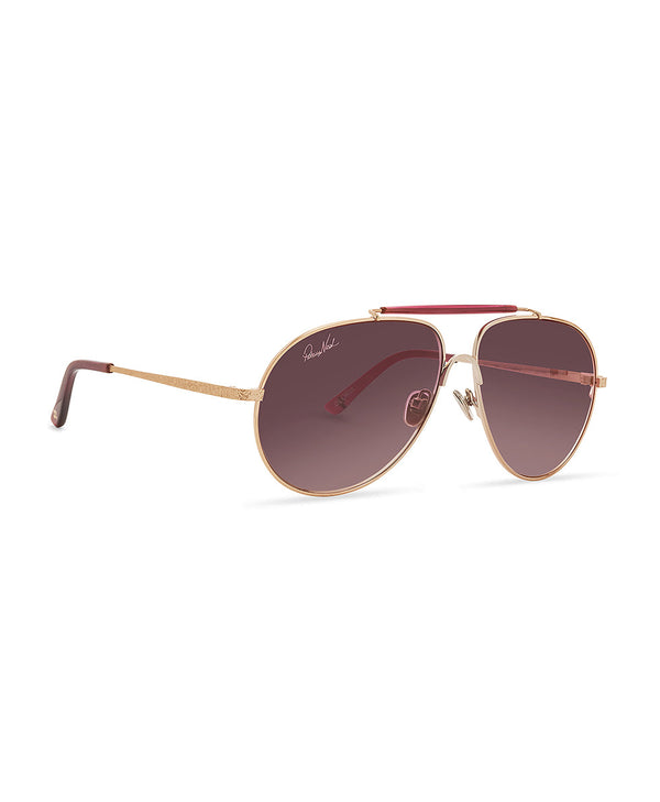 Patricia Nash Gloria Aviator Sunglasses Wine