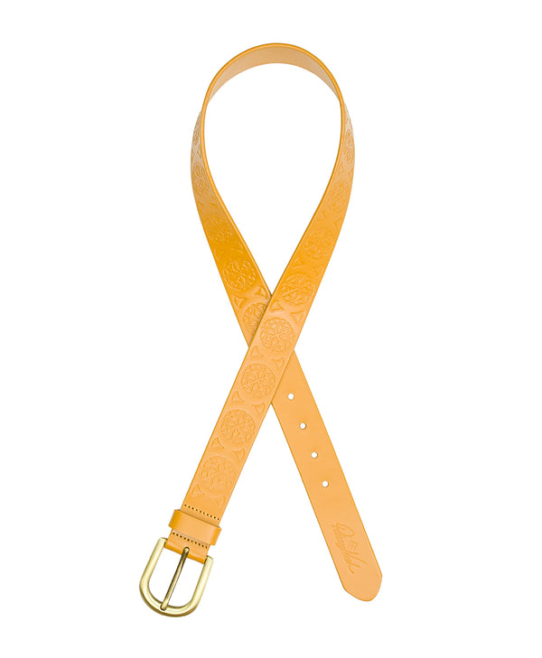 Patricia Nash Grace Embossed Belt Floret — Mango