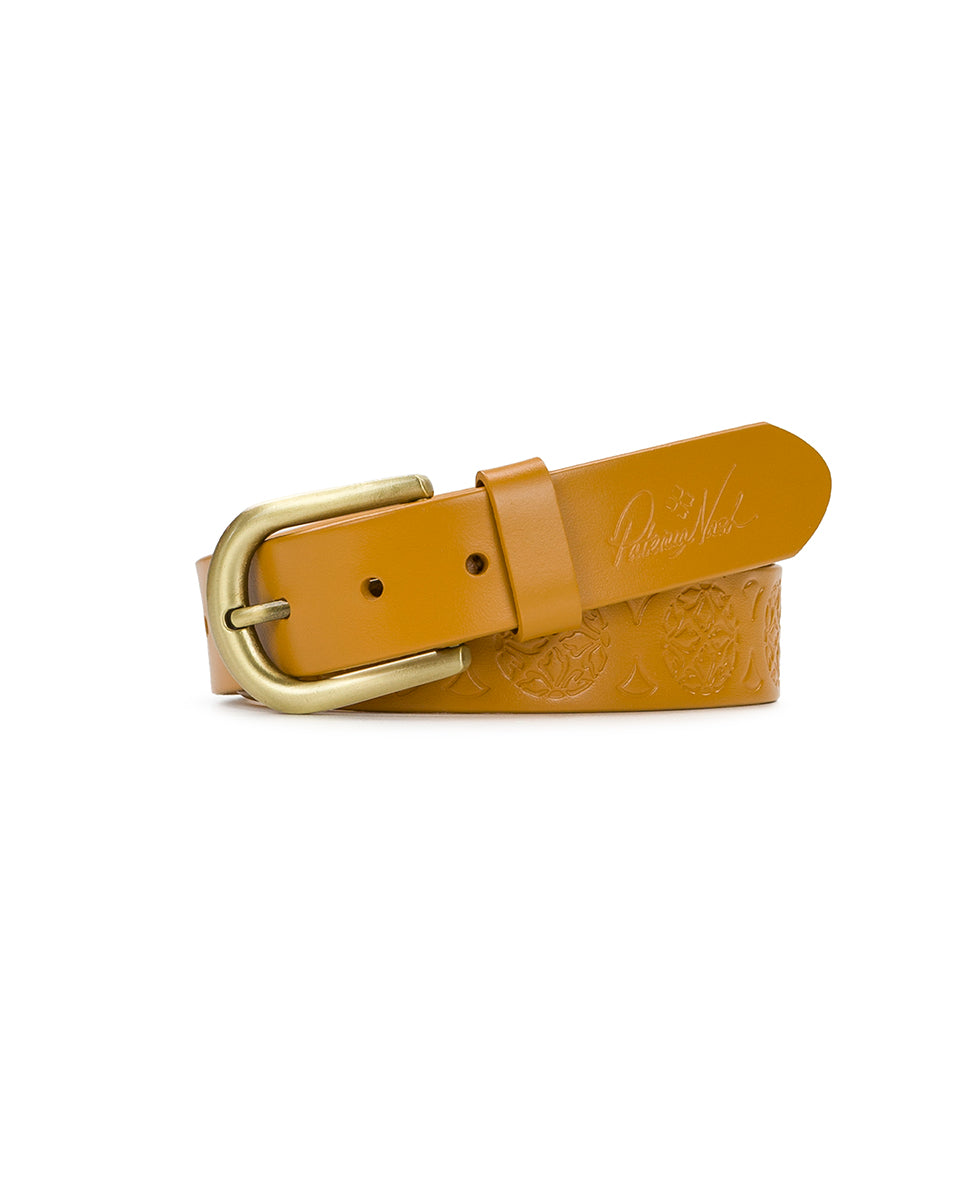 patricia nash Grace Embossed Belt Floret — Mango