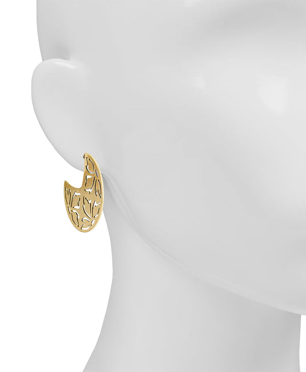 Patricia Nash Gypsy Hoop Earrings Laser Cut Floret