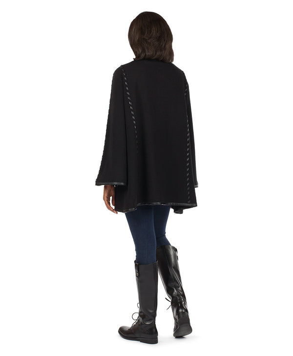 Patricia Nash Hand Laced Cape With Clasp Vintage