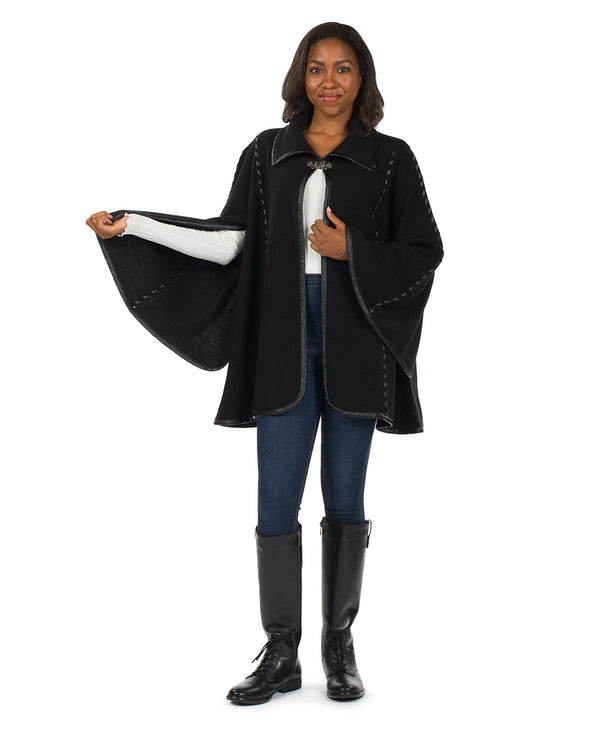 Patricia Nash Hand Laced Cape With Clasp Vintage