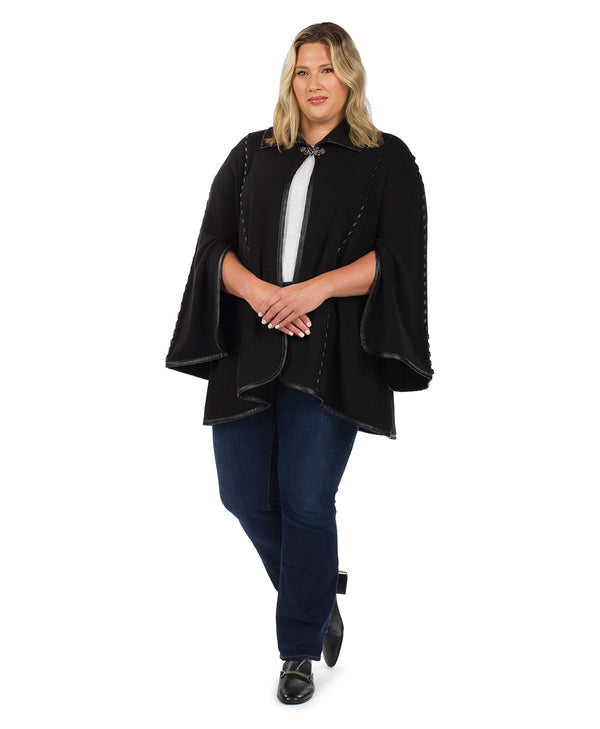 Patricia Nash Hand Laced Cape With Clasp Vintage