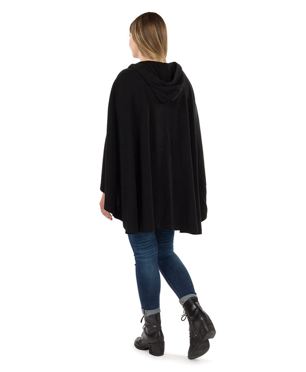 Patricia Nash Hooded Cape With Buttons Vintage