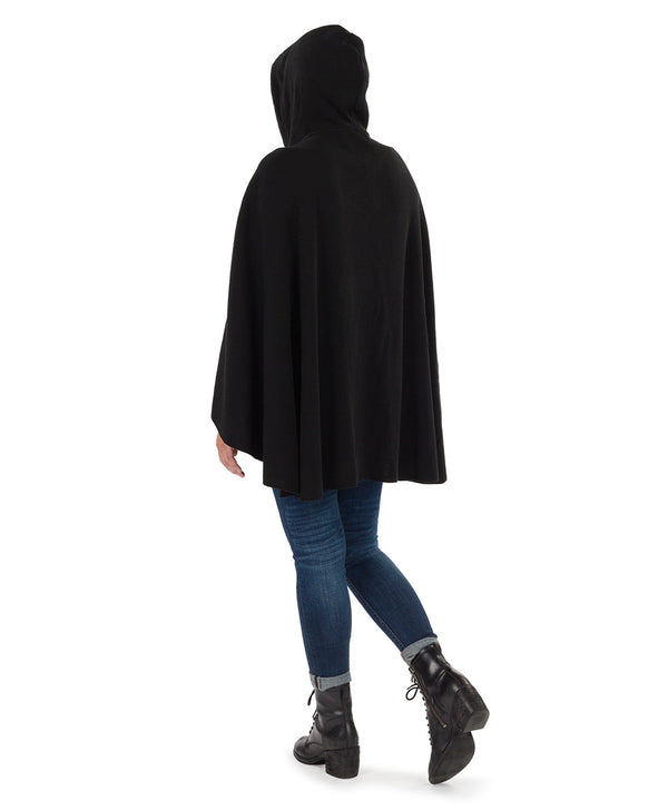 Patricia Nash Hooded Cape With Buttons Vintage