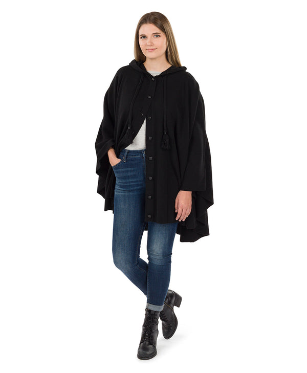 Patricia Nash Hooded Cape With Buttons Vintage